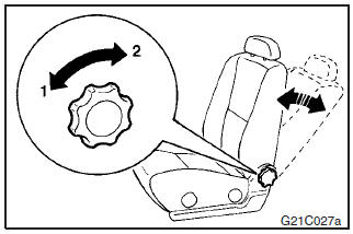 Adjust the seatback angle by turning the dial.