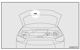 The plate shows model code, engine model, transmission model and body colour