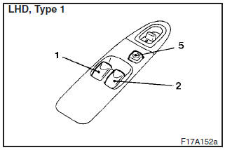 The electric windows can only be operated with the ignition switch in the “ON”