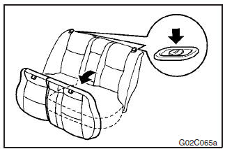 3. Push the button to fold the seatback.