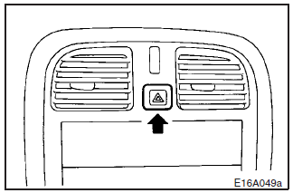 Use the hazard warning flasher switch when the vehicle has to be parked on the
