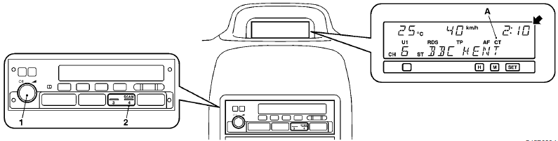 Following modes are available for clock adjustment: MITSUBISHI genuine audio: