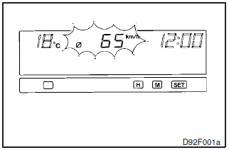 For vehicles with MITSUBISHI genuine audio, average speed can be displayed. This