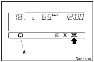 3. Press the “SET” button to determine the setting. The display will return to