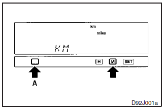 Originally, km/h and L/100 km are selected. When you want to select the unit