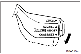 There are 2 ways to reduce the set speed.