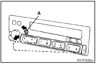 To prevent theft of the audio system, the control panel can be removed. Always