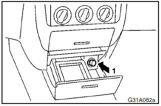 The cigarette lighter can be used while the ignition switch is in either “ON”