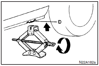 6. Rotate the jack by hand until the groove at the top of the jack fits in the