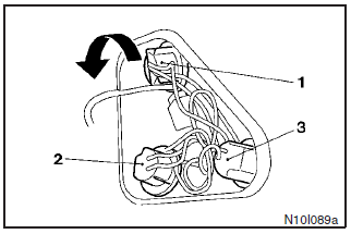 Turn the bulb socket anti-clockwise to remove it. And remove the bulb from the