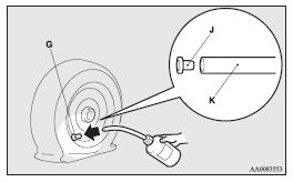 11. Holding the sealant bottle upside-down, squeeze it again and again to inject