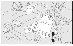 The electrolyte level must be between the specified limit on the outside of the