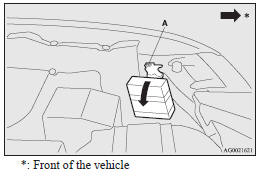 2. When replacing the bulb on the right side of the vehicle in the case of diesel-powered