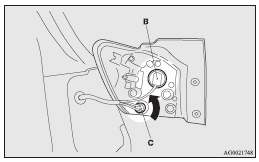 B- Stop and tail lamp (LED) - cannot be replaced