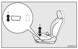1- To move the front of the seat up and down