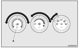 Warm air flows to the leg area and unheated or slightly warm air (depending upon