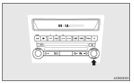 2. Press the TUNE switch repeatedly to select the mode you wish to change.