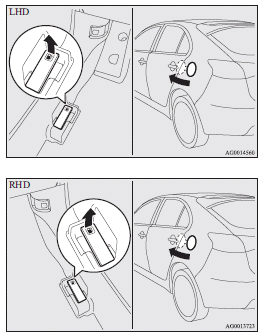 3. Open the fuel tank filler tube by slowly turning the cap anticlockwise.