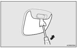 2. While holding down the tab (A), pull out the bulb.