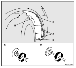 4. Turn the socket (F) anticlockwise to remove it.