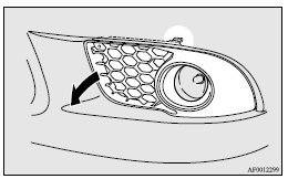 3. Remove the screws (B) and pull the entire lamp unit out.