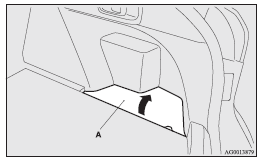 2. Remove the cover (B) while pressing the top of the cover (B) and the hook