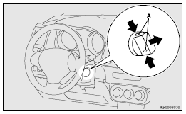 3. Insert the emergency key into the ignition switch and turn slowly while pushing.