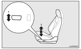 1- To move the front of the seat up and down