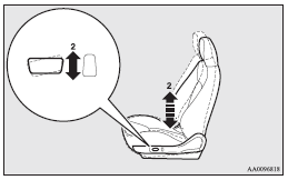 2- To move the rear of the seat up and down