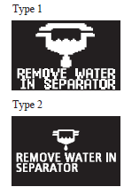 When the ignition switch is “ON”, if more than specified limit water has accumulated