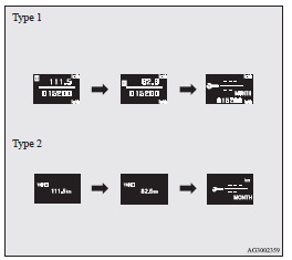 2. Press and hold the multi-information meter switch for about 2 seconds or more