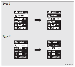 3. Press and hold the multi-information meter switch for about 2 seconds or more