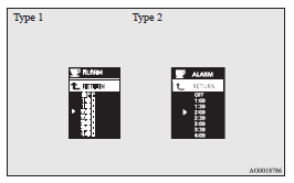 4. Lightly press the multi-information meter switch to select the time until