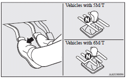 2. Release the clutch pedal. The “ ” display/indicator will turn on and the engine