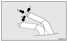 1- Firmly depress and hold the brake pedal, then pull the lever up slightly.