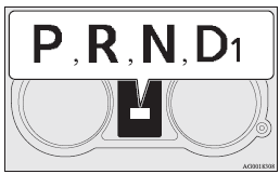 In addition, when the vehicle is driven with the gearshift lever in the “D” (DRIVE)