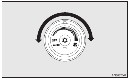 Temperature control dial