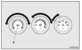 Warm air flows to the leg area and unheated or slightly warm air (depending upon