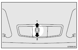 1 (DOOR) - The lamp illuminates when a door or the rear hatch is opened. It goes