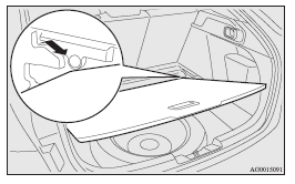 3. Push the board in all the way with the front part lowered, and lower the board.