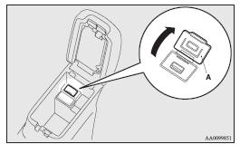 3. Connect the connector cable (C) to the USB memory device (B).