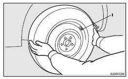 7. Turn the wheel nuts clockwise by hand to initially tighten them.
